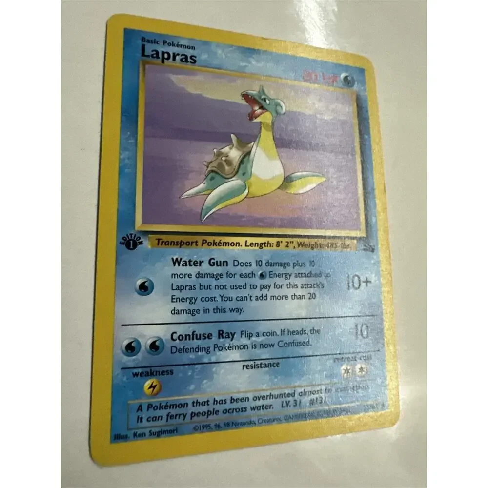 Pokemon Card Lapras 25/62 1st Edition Fossil Vintage Original WOTC 1999 MP